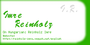 imre reinholz business card